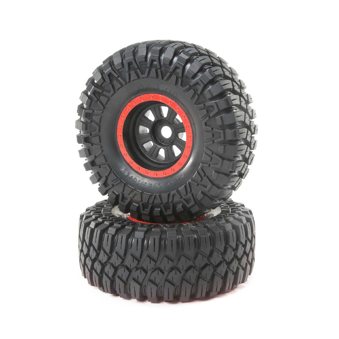 Losi 3.6 Maxxis Creepy Crawler Tire, on Black Wheels (F/R)(2)