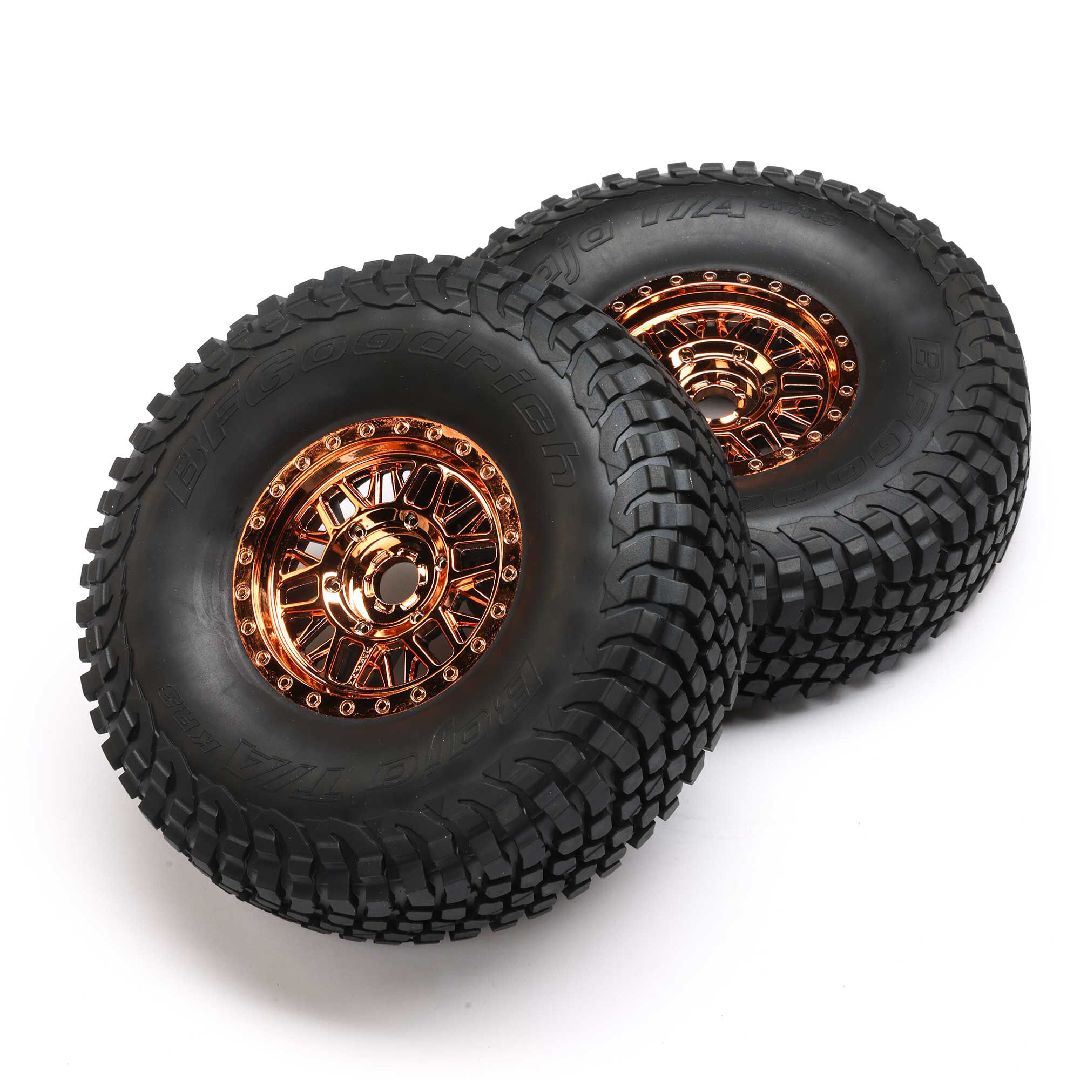 Losi Wheel, Tire, Mounted (2): SLN