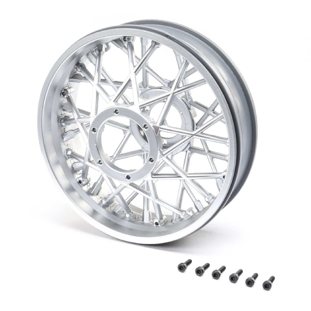 Losi Rear Wheel Set, Satin Chrome (1) PM-MX Losi Rear Wheel Set, Satin Chrome (1) PM-MX
