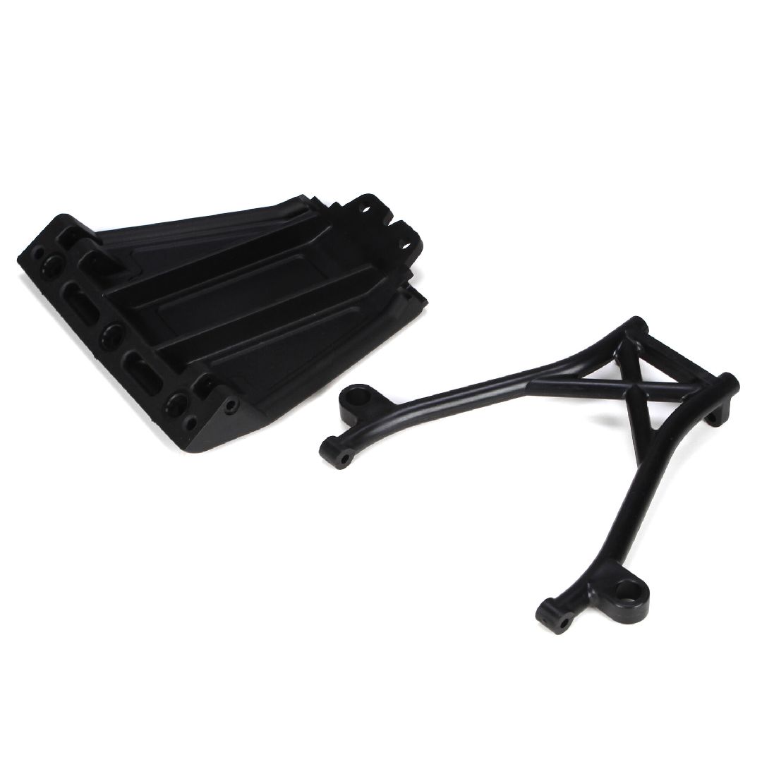 Losi Front Skid Plate, Bumper Brace & Spacers: 5IVE-T