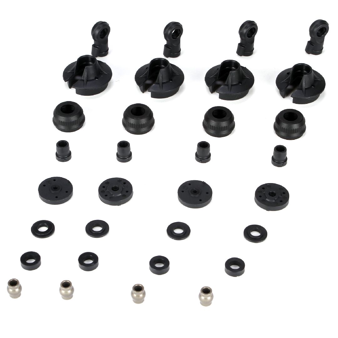 Losi Shock Plastics & Balls (4): 5IVE-T, MINI WRC