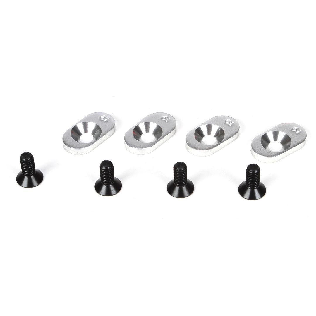 Losi Engine Mount Inserts & Screws, 19T(4): 5IVE-T, MINI WRC