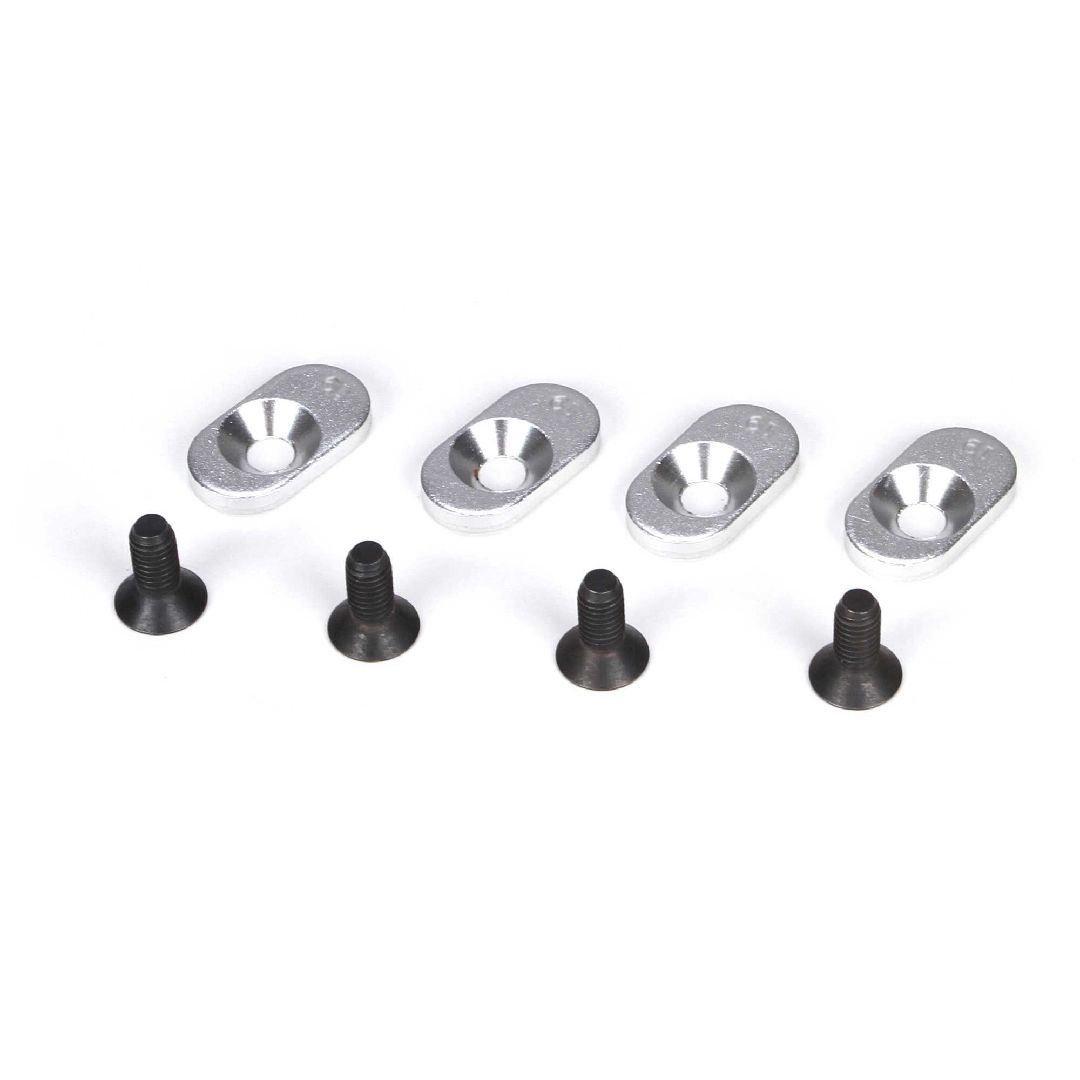 Losi Engine Mount Inserts & Screws, 17.5/58(4):5IVE-T,MINI WRC