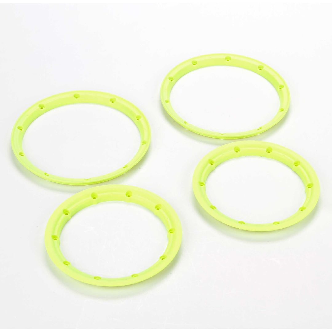 Losi Beadlock Set, Inner & Outer Yellow (2): 5T