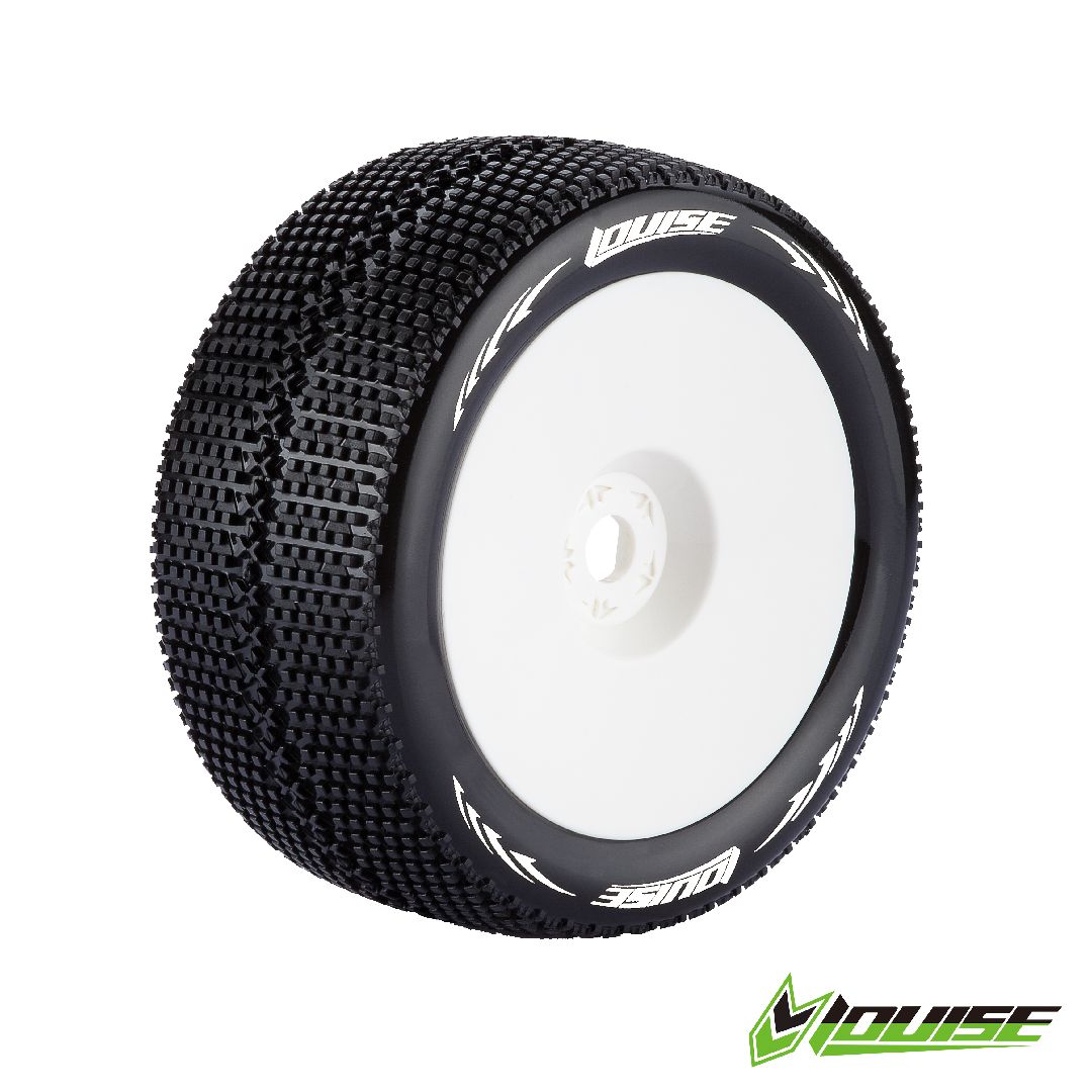 Louise R/C T-Turbo 1/8 (Soft) 17mm 1/2" Offset on White Wheels(2