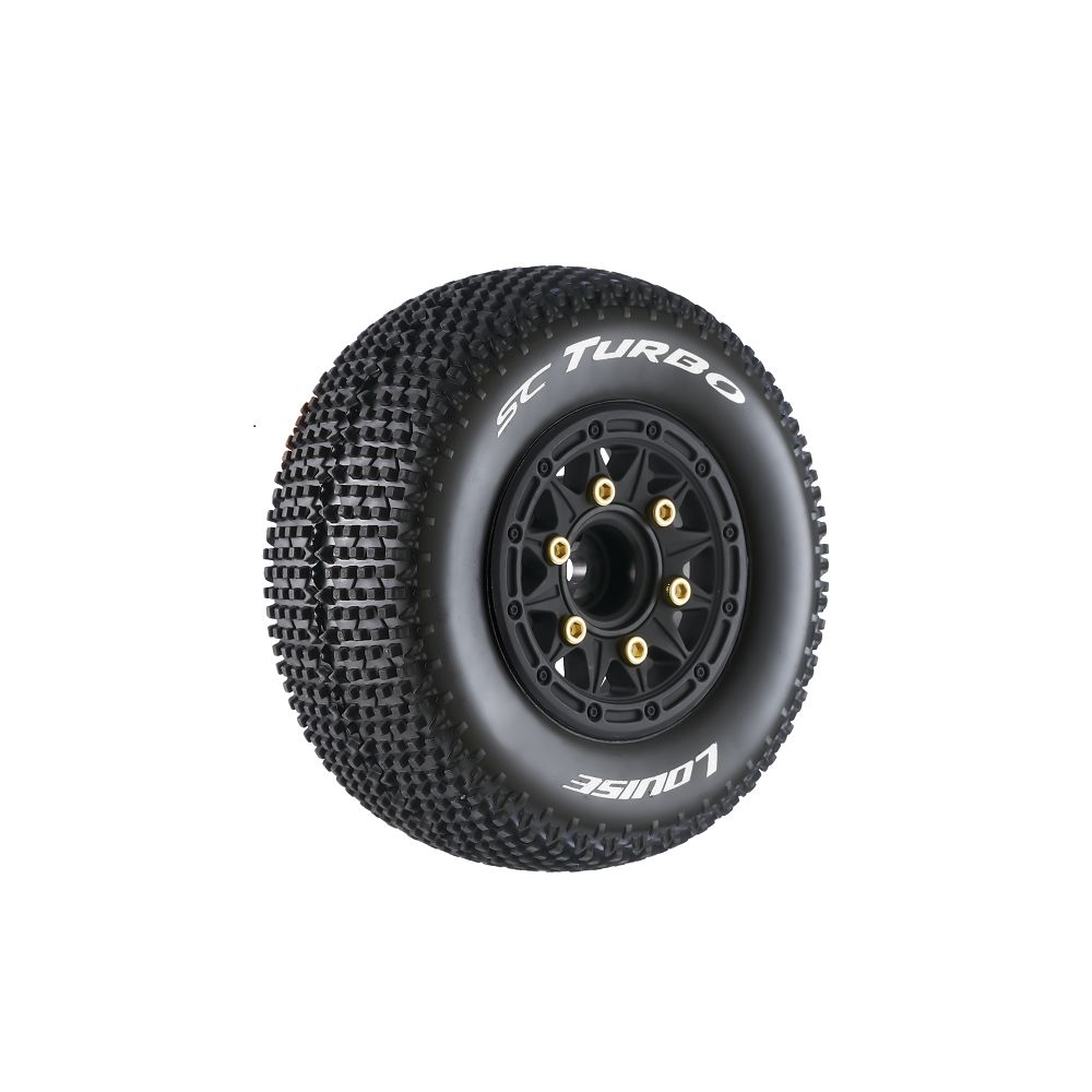 Louise R/C SC-Turbo 2.2/3.0" - 12,14,17mm Rem Hex Blk Wheels(2)