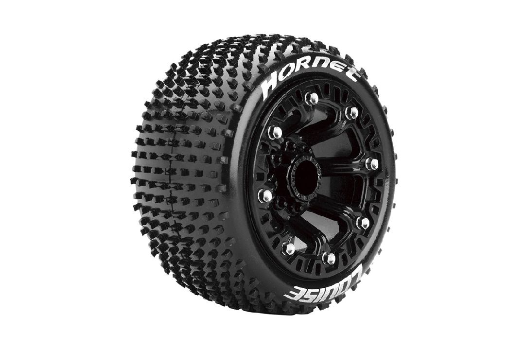 Louise R/C ST-Hornet 2.2"-12mm Hex Black Wheels (Front/Rear)(2)