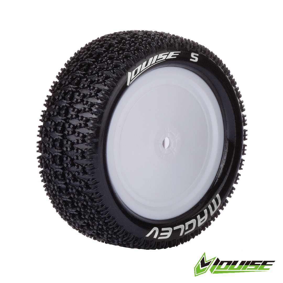 Louise R/C E-Maglev 1/10 (Soft) 12mm on White Wheel (2) (4x4, Fr