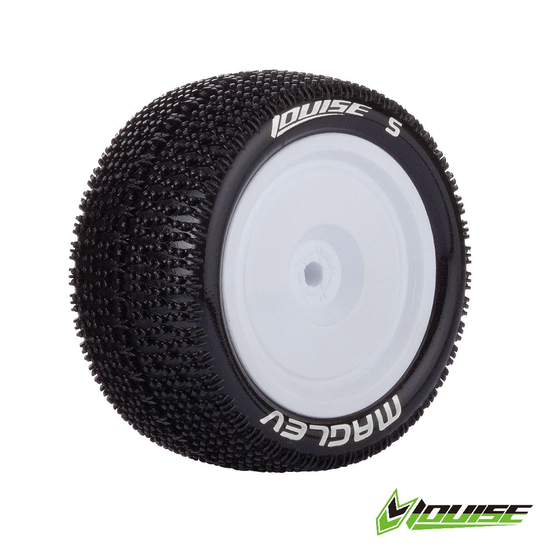 Louise R/C E-Maglev 1/10 (Soft) 12mm on White Wheel (2) (4x4, Re