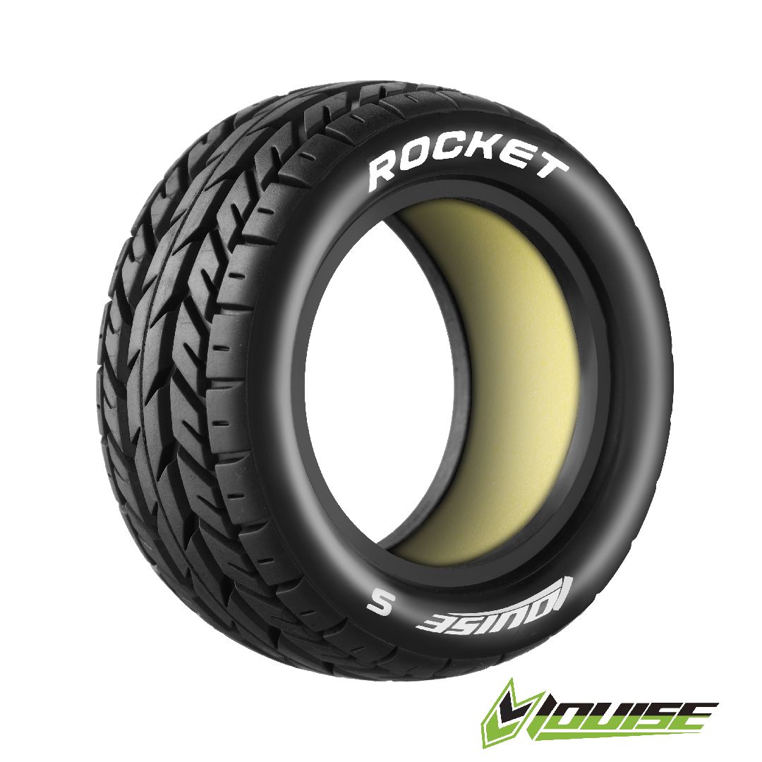 Louise R/C E-Rocket 1/10 Buggy (Soft Compound) Unmounted Tire (Rear) (2)