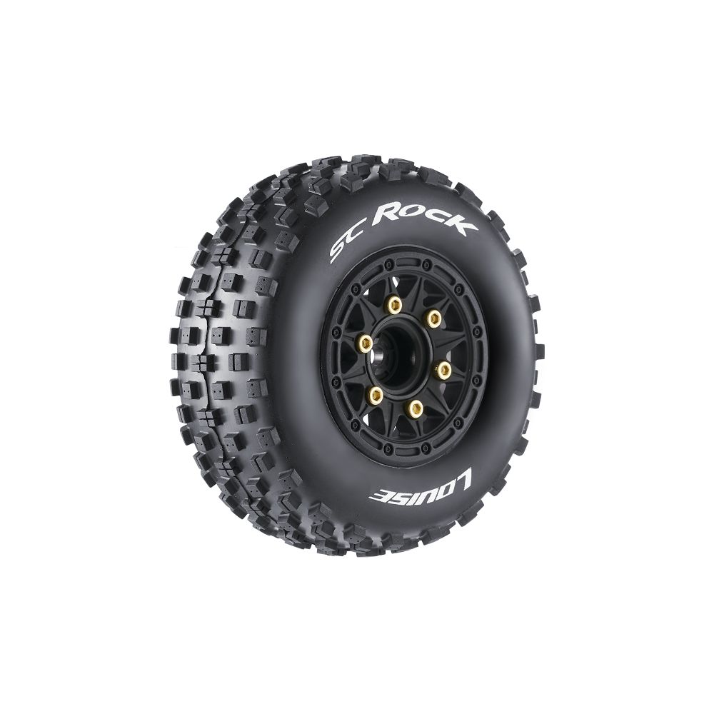 Louise R/C SC-Rock 2.2/3.0" - 12,14,17mm Rem Hex Blk Wheels(2)