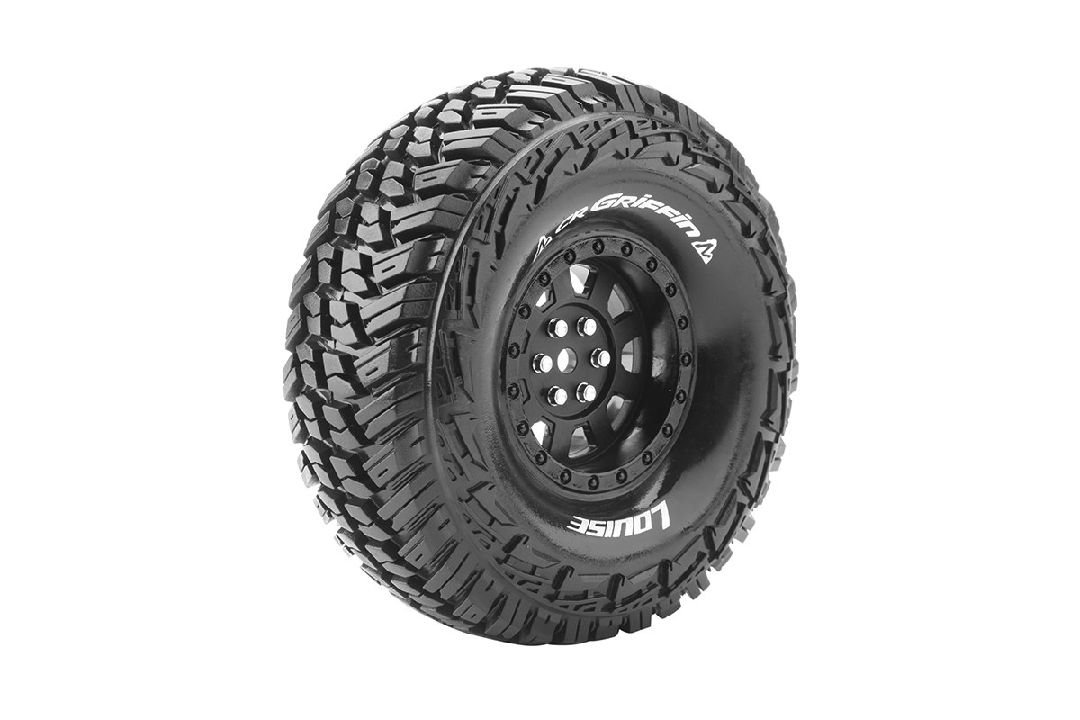 Louise R/C CR-Griffin 1.9" 12mm Hex on Black Wheels 4.7" OD (2)