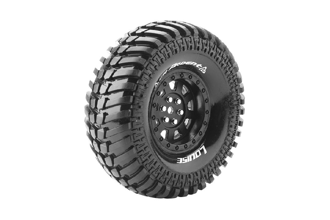 Louise R/C CR-Ardent 1.9"-12mm Hex on Black Wheels 4.7" OD (2)