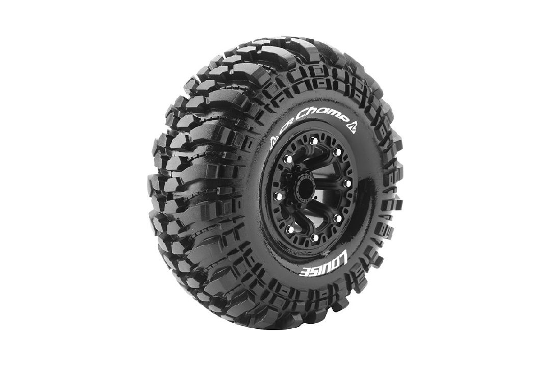 Louise R/C CR-Champ 2.2"-12mm Hex on Black Wheels 5.9" OD (2)