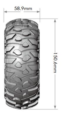 Louise R/C CR-Rowdy 2.2" Tire Only, 5.9" OD (2) – image 1