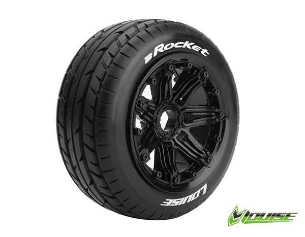 Louise R/C B-Rocket 1/5 (Sport) 24mm on Black Wheel (2) (Front)