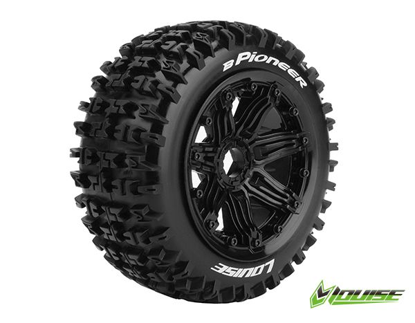 Louise R/C B-Pioneer 1/5 (Sport) 24mm on Black Wheel (2)(Front)