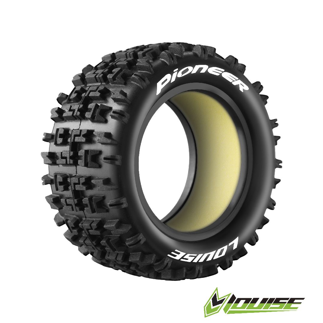 Louise R/C E-Pioneer 1/10 Buggy (Soft Compound) Unmounted Tire (Rear) (2)