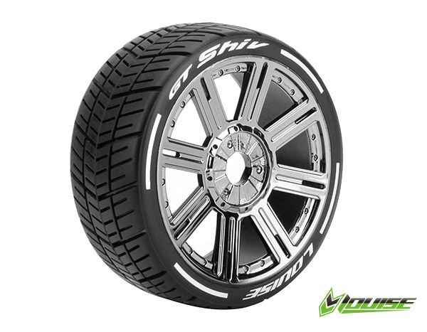 Louise R/C GT-Shiv 1/8 (Soft) 17mm Spoke/Black Chrome Wheel(2)