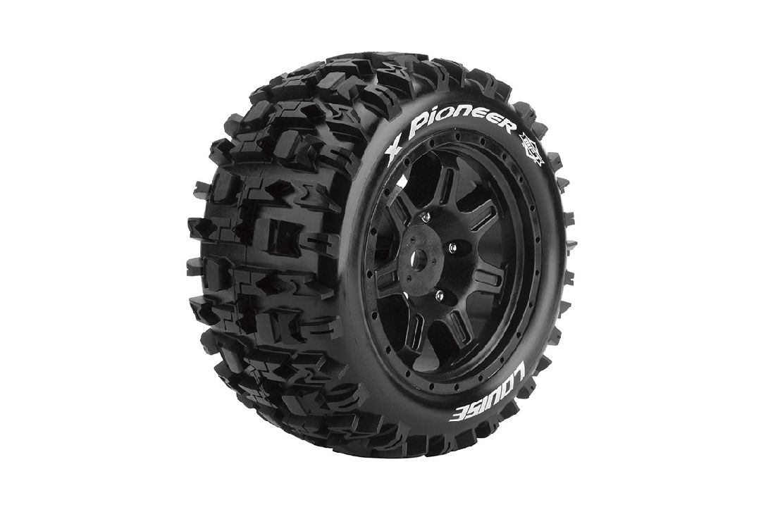 Louise R/C X-Pioneer 4.3" Black Wheels (For X-Maxx)(2)