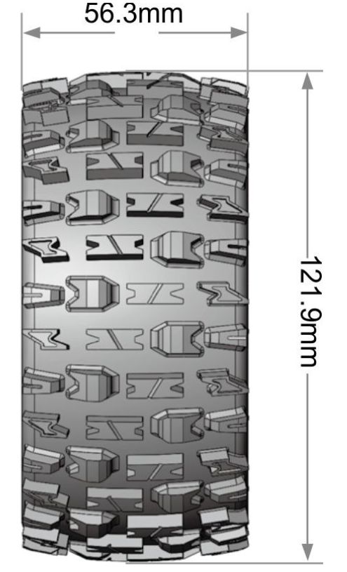 Louise R/C ST-Pioneer 2.8" Removable Hex Black Whls 4.8" OD(2)