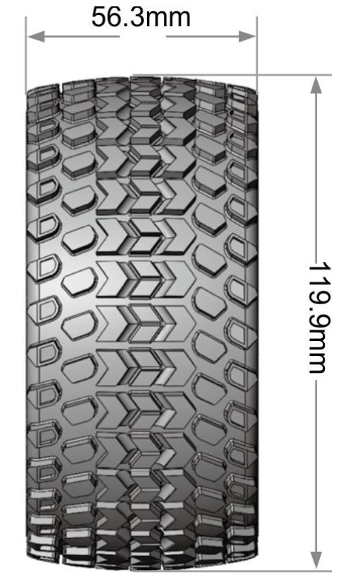 Louise R/C ST-Hummer 2.8" Removable Hex Black Whls 4.7" OD(2)