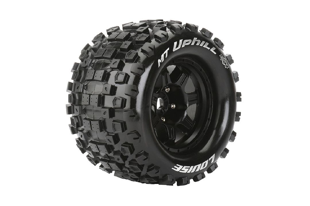 Louise R/C MT-Uphill 3.8"-1/2" Offset,17mm Hex Black Wheels(2)