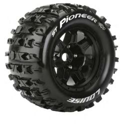 Louise R/C ST-Pioneer 3.8"-1/2" Offset,17mm Hex Black Wheels(2)