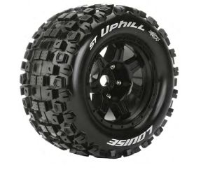 Louise R/C MT-Uphill 3.8"-1/2" Offset,17mm Hex Black Wheels(2)