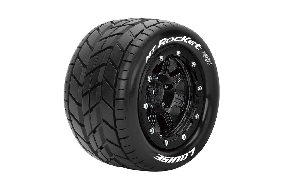 Louise R/C MT-Rocket on Black Wheels (2) for Traxxas Maxx