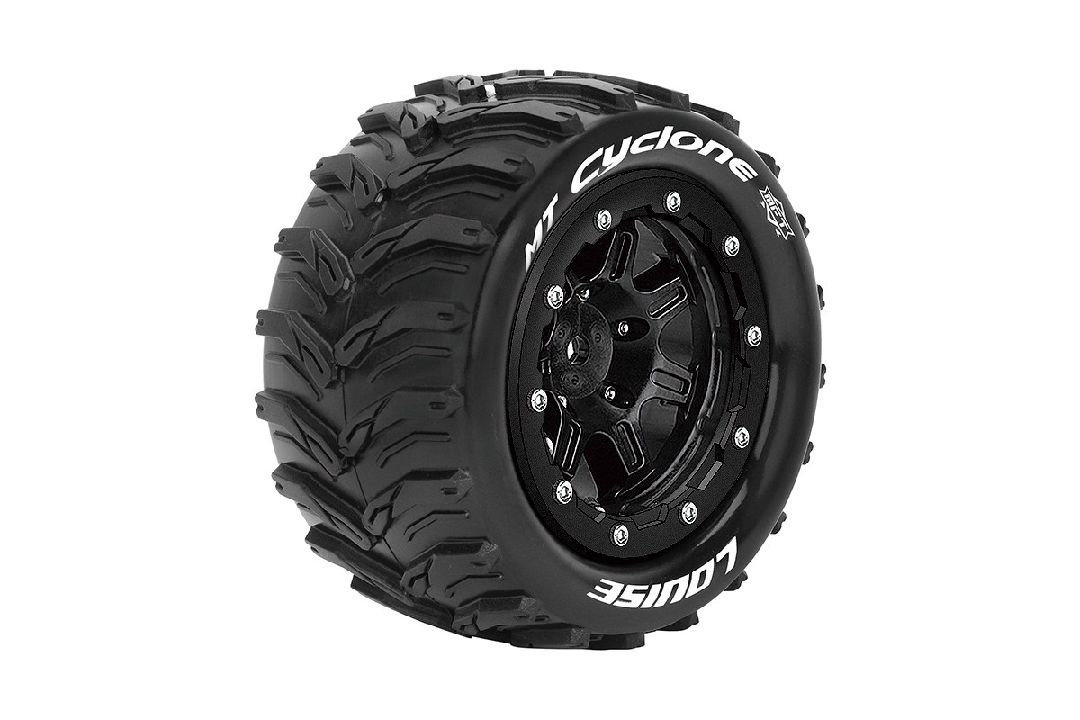 Louise R/C MT-Cyclone on Black Wheels (2) for Traxxas Maxx