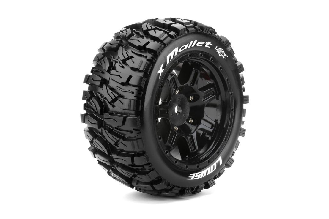 Louise R/C X-Mallet 4.3" on Black Wheels (For X-Maxx)(2)
