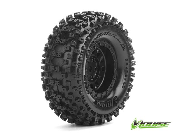 Louise R/C 1.0" CR-Uphill (Super Soft) 7mm on Black (2) (F/R)