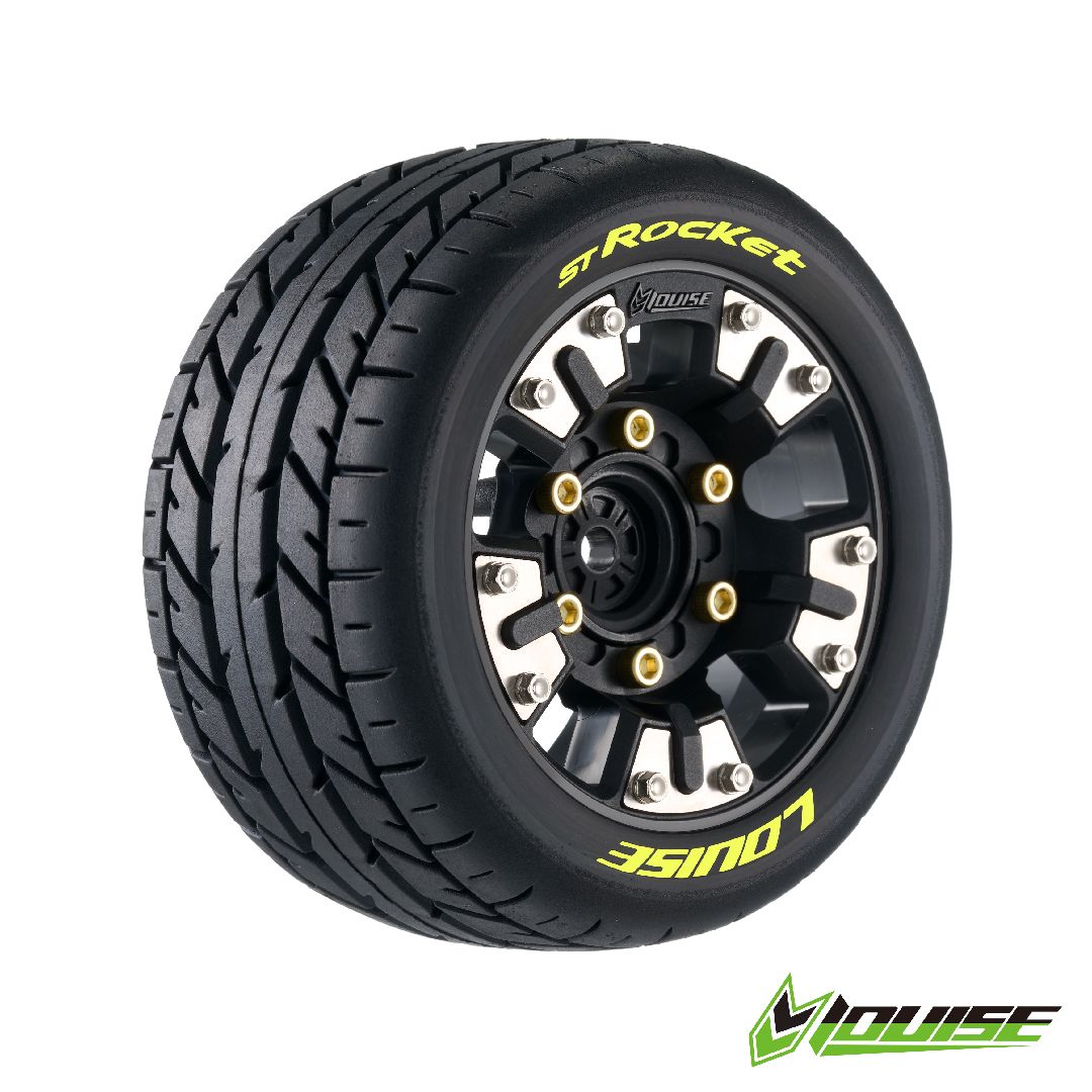 Louise R/C ST-Rocket Mini Maxx, XRT (Soft) 12mm 0" & 1/2" Black