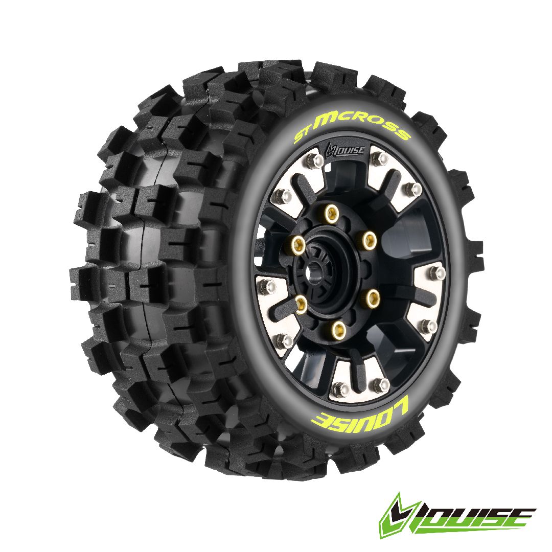 Louise R/C ST-MCross Mini Maxx, XRT (Soft) 12mm 0" & 1/2" Black