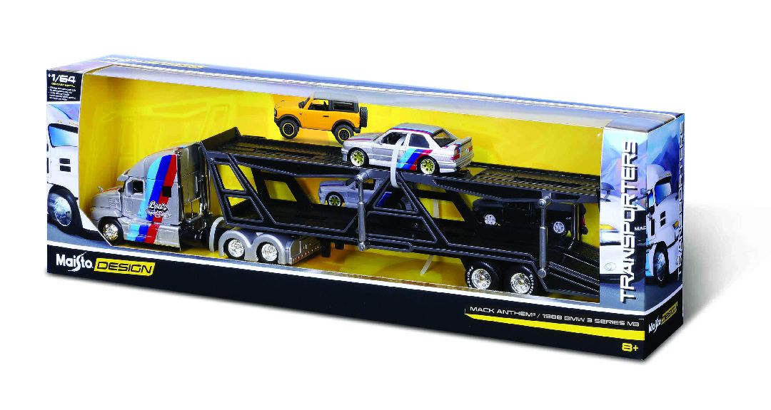 Maisto 1/64 DES Transporter w/ 1 Car (3 styles) (12 Pack)