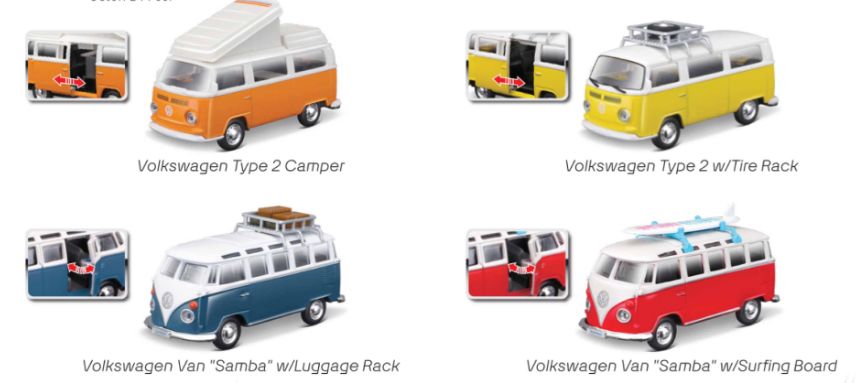 Maisto Week-Enders : Volkswagen Van Samba (24 Pack)