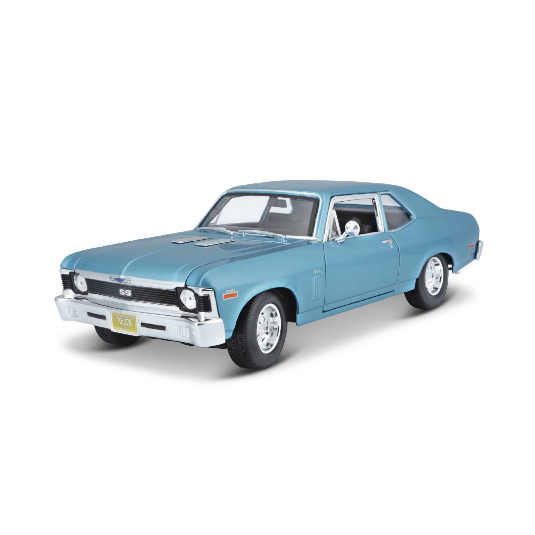 Maisto 1/18 SE 1970 Chevrolet Nova SS Coupe - Metallic Blue