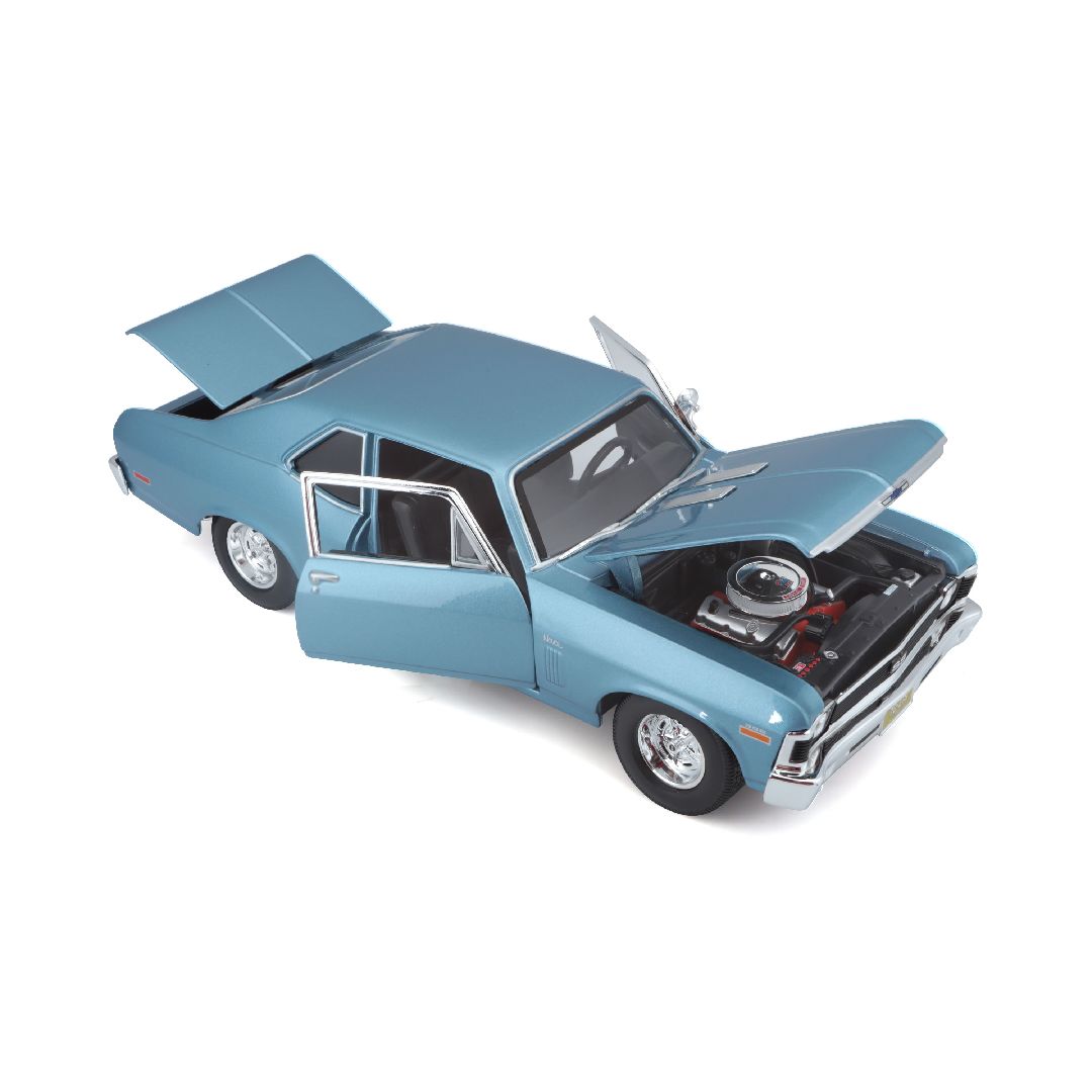 Maisto 1/18 SE 1970 Chevrolet Nova SS Coupe - Metallic Blue