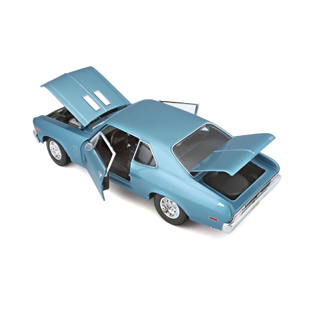 Maisto 1/18 SE 1970 Chevrolet Nova SS Coupe - Metallic Blue