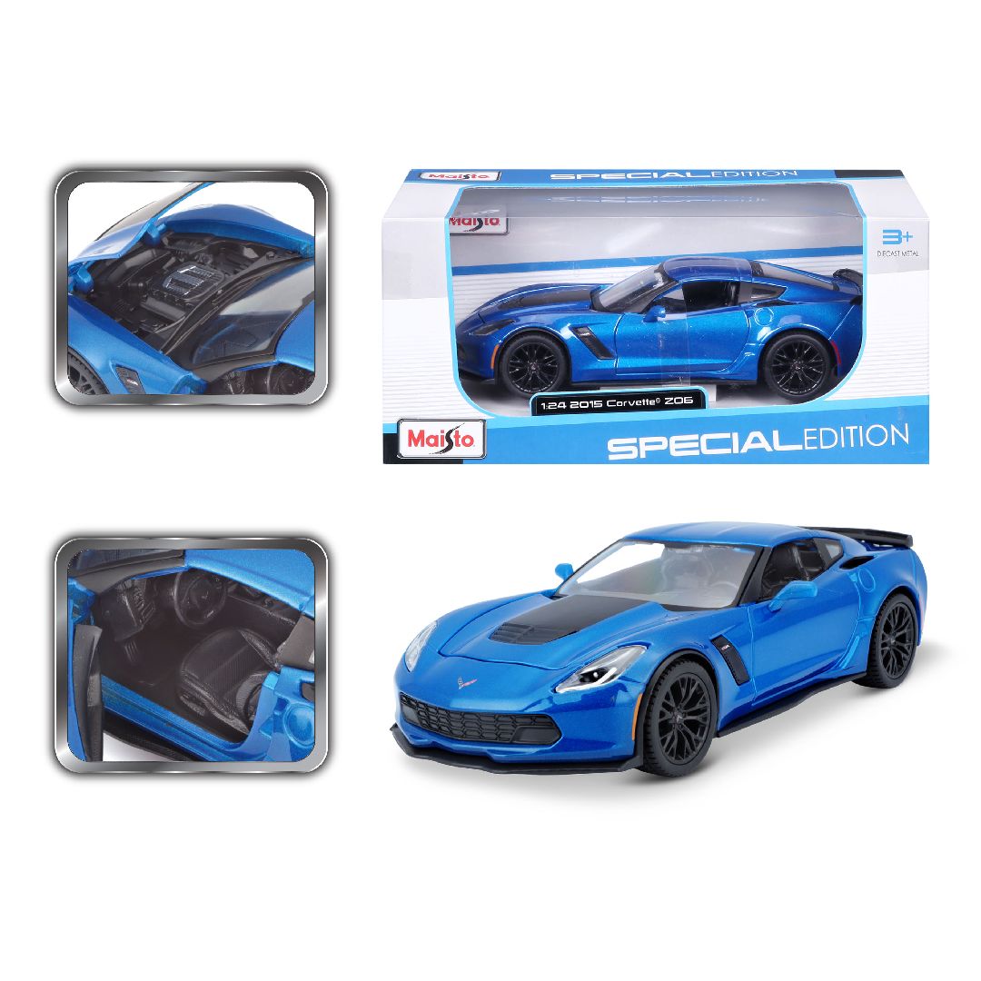 Maisto 1/24 SE 2015 Chevrolet Corvette ZO6 - Metallic Blue