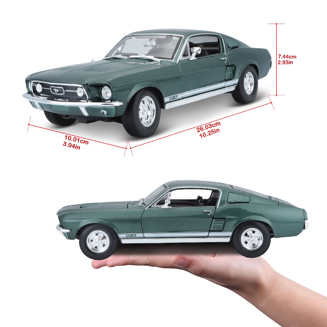 Maisto 1/18 SE 1967 Ford Mustang GTA Fastback - Metallic Green