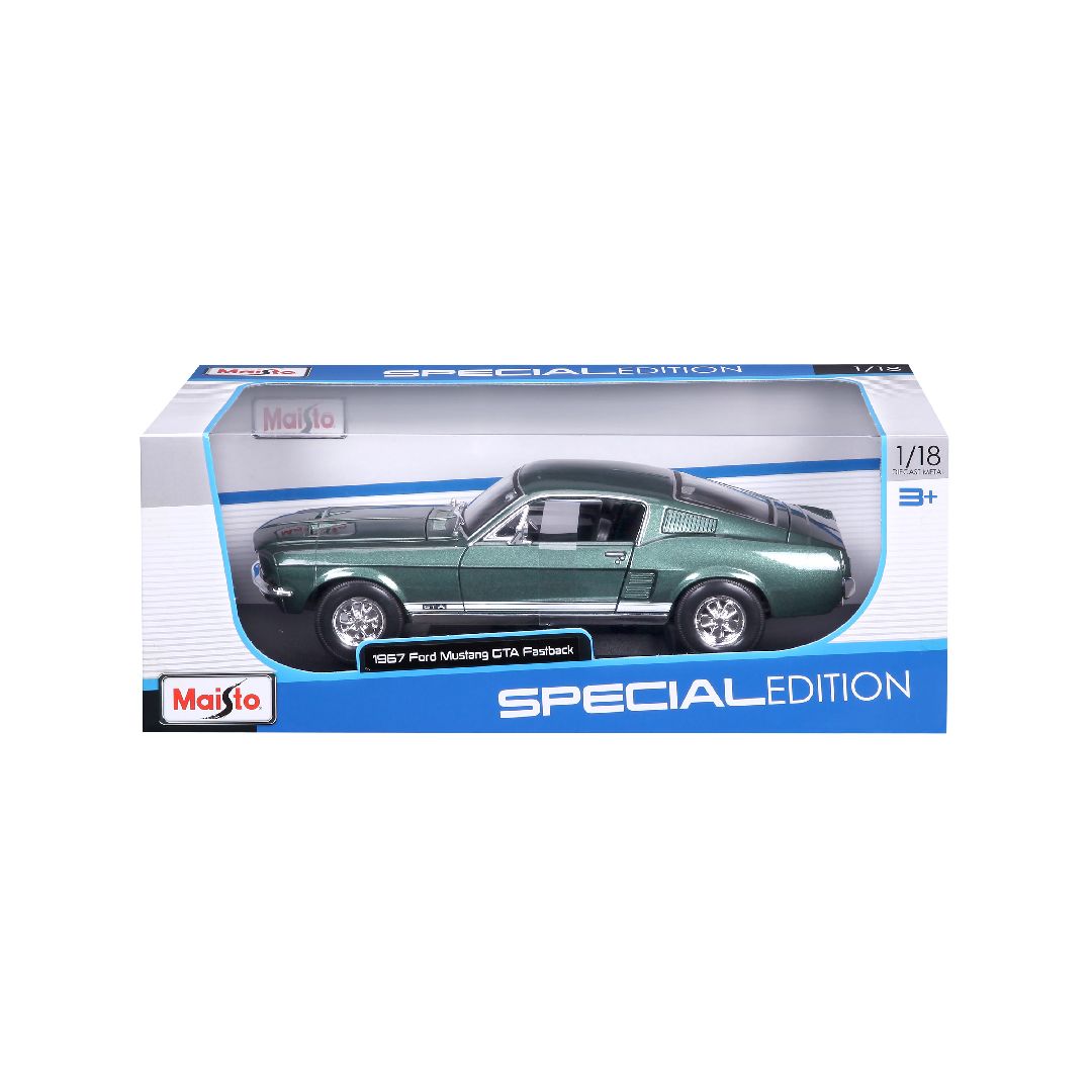 Maisto 1/18 SE 1967 Ford Mustang GTA Fastback - Metallic Green