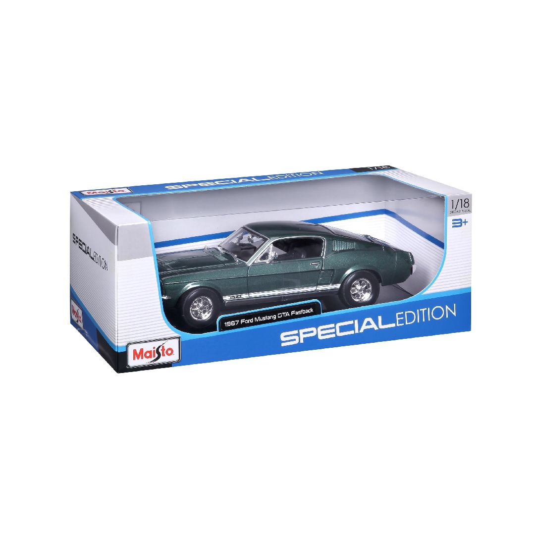 Maisto 1/18 SE 1967 Ford Mustang GTA Fastback - Metallic Green