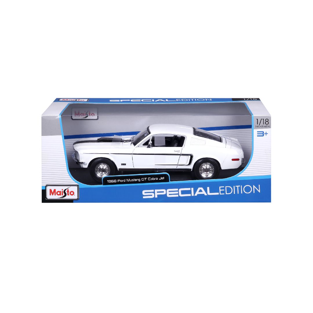 Maisto 1/18 SE 1968 Ford Mustang GT Cobra Jet - White