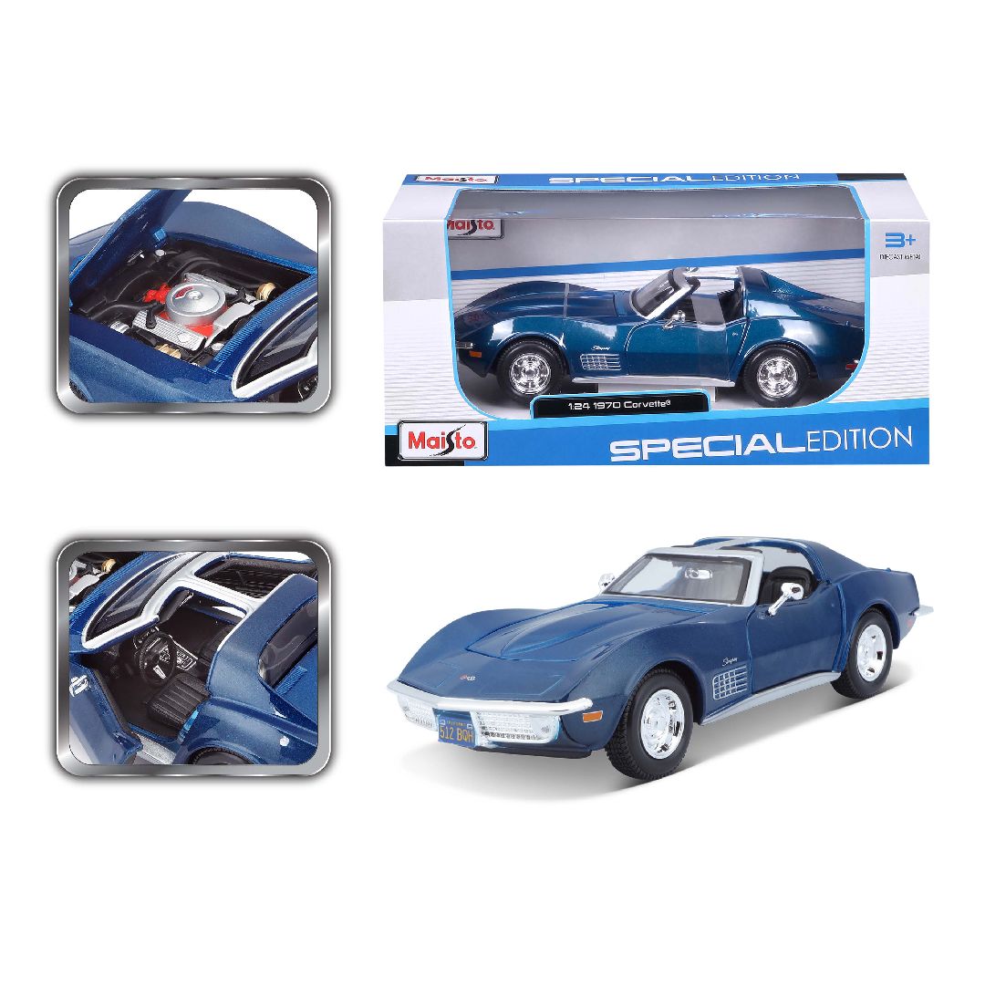 Maisto 1/24 SE 1970 Chevrolet Corvette (Metallic Blue)