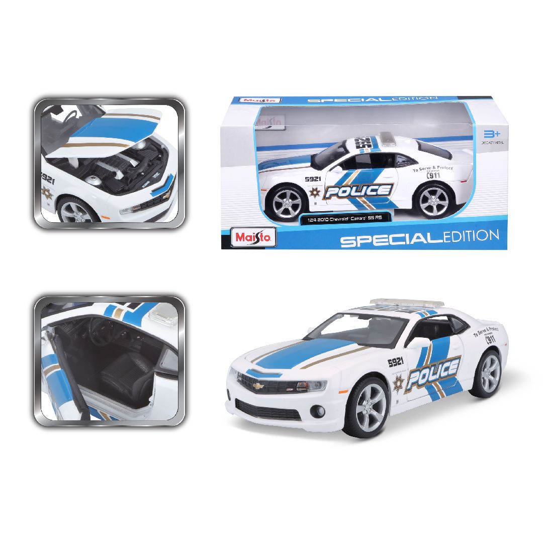 Maisto 1/24 SE 2010 Chevrolet Camaro SS Police - White