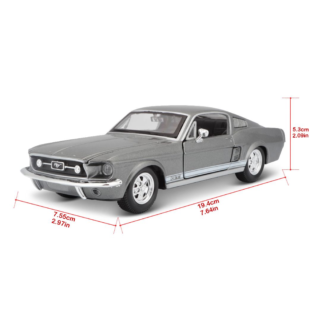 Maisto 1/24 SE 1967 Ford Mustang GT - Metallic Grey
