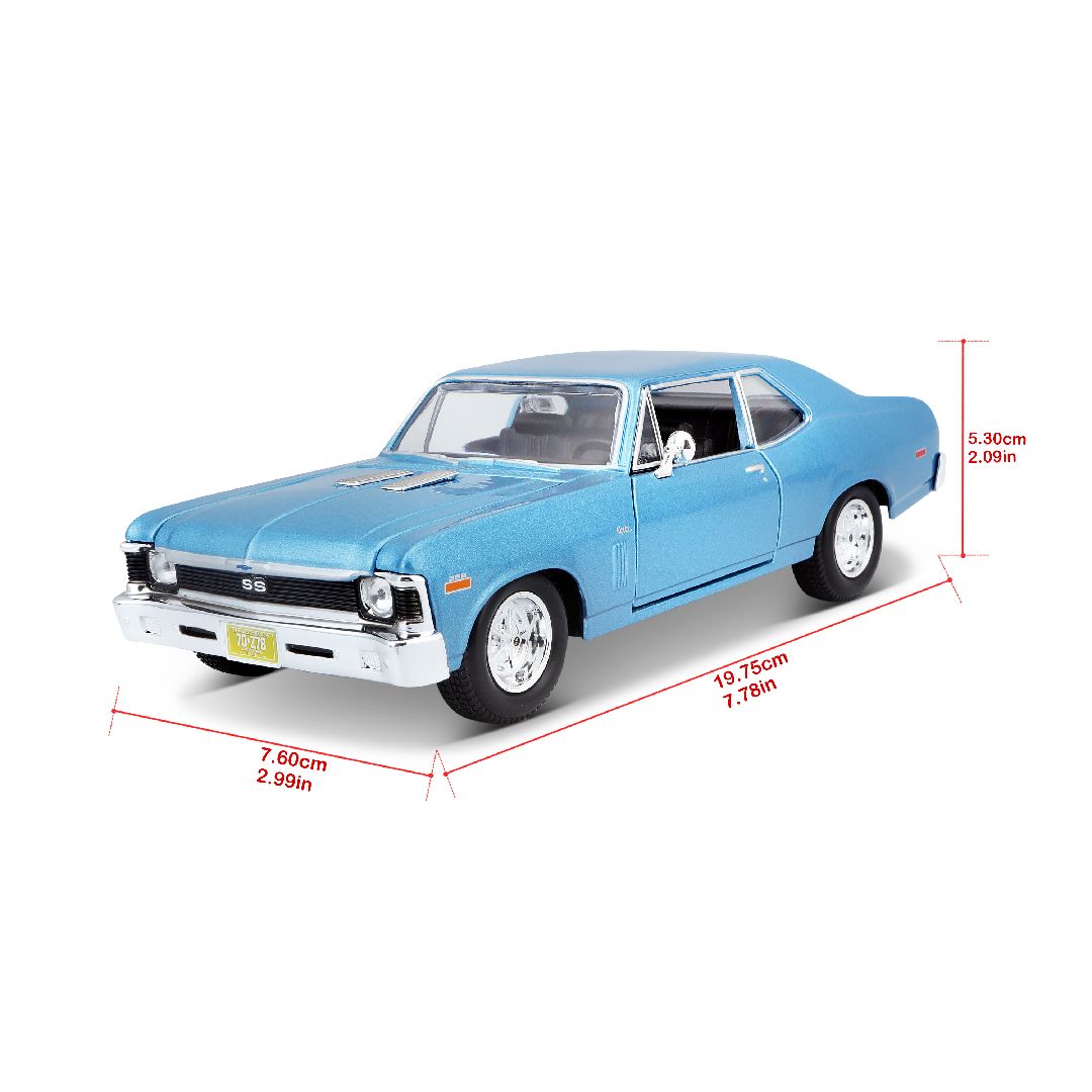 Maisto 1/24 SE 1970 Chevrolet Nova SS - Metallic Blue