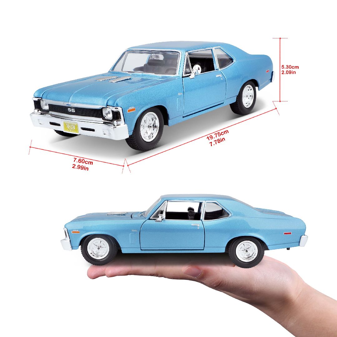 Maisto 1/24 SE 1970 Chevrolet Nova SS - Metallic Blue